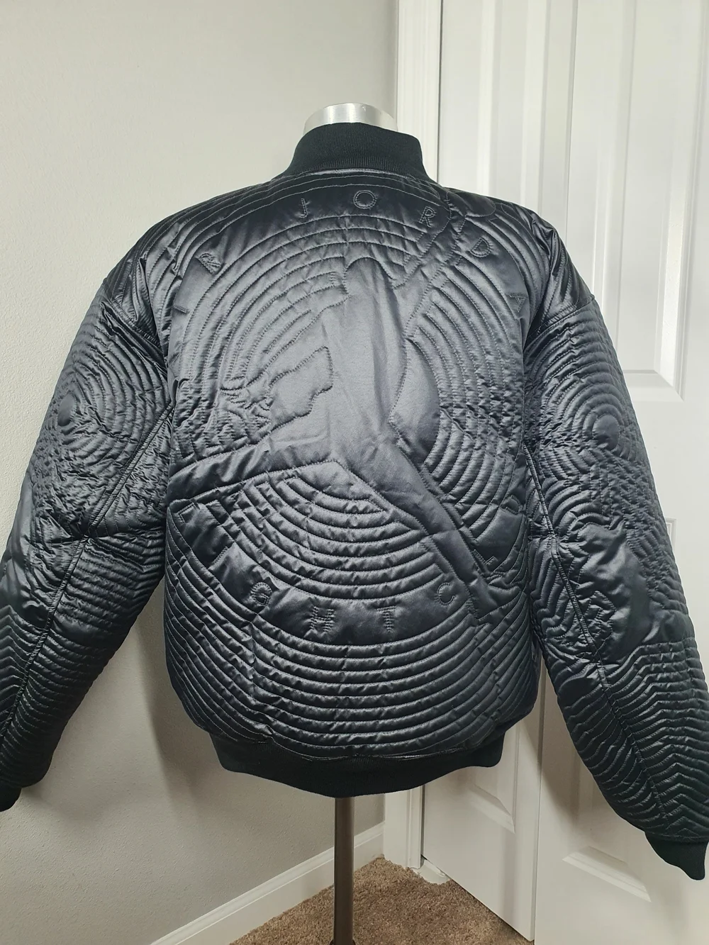 Jordan Bomber Jacket Full Zip Quilted Down Black II5314 010 Men's Size XL $300